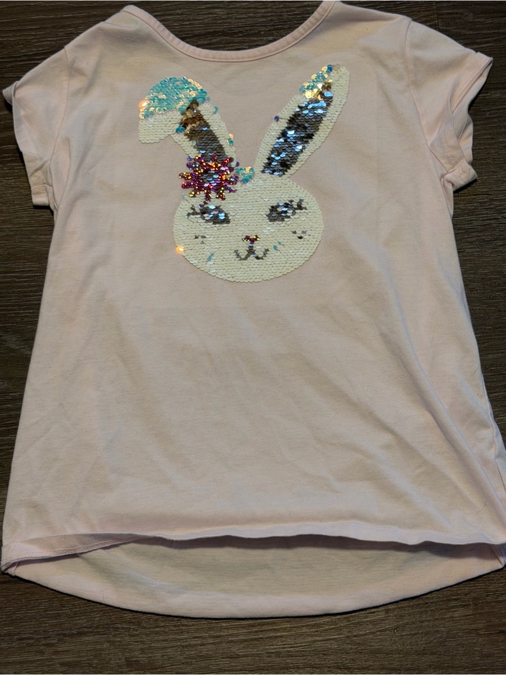 Y2K Children’s Place Sequin Bunny Flip Tee 💕🐰